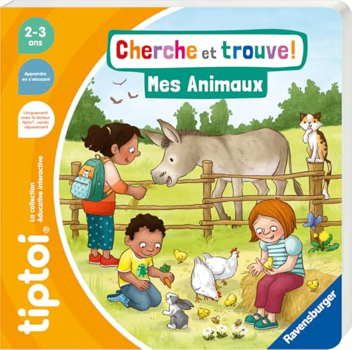 Ravensburger - tiptoi® - Livre interactif - Cherche et Trouve - Mes Animaux - Jeu éducatif électronique, sans écran - A partir de 2 Ans - Version française - 13099046