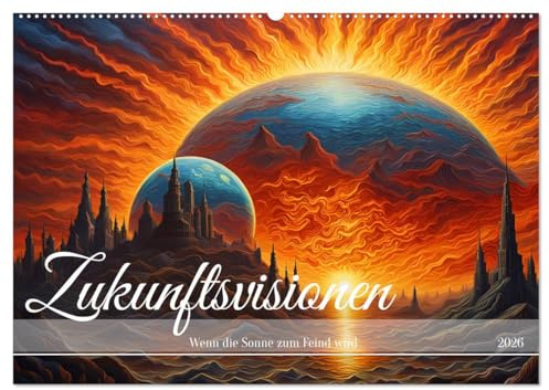 Zukunftsvisionen Wenn die Sonne zum Feind wird (Wandkalender 2026 DIN A2 quer), CALVENDO Monatskalender: Reise in eine dystopische Zukunft, mit KI erstellt. (CALVENDO Natur)