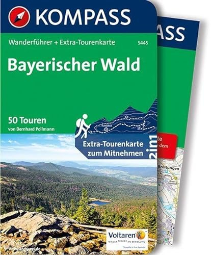 KOMPASS Wanderführer Bayerischer Wald, 50 Touren: mit Extra-Tourenkarte Maßstab 1:100.000, GPX-Daten zum Download