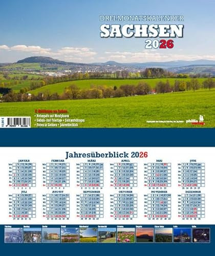 Drei-Monatskalender Sachsen 2026