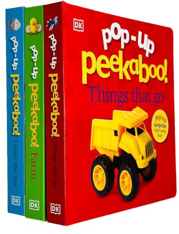 Pop-Up Peekaboo! 3 Books Collection Set By DK (Pop-Up Peekaboo! Things That Go, Pop-Up Peekaboo! Under The Sea & Pop-Up Peekaboo! Farm)