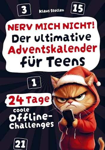 Nerv mich nicht! Der ultimative Adventskalender für Teens: 24 Tage coole Offline-Challenges, um den Advent stressfrei zu genießen - lustiges Geschenk für Teenager