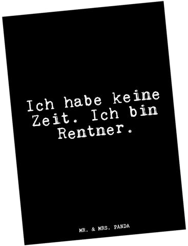 Mr. & Mrs. Panda Postkarte Ich habe keine Zeit - Geschenk, Rentnerin, Geschenk Abschied, lustige Sprüche, Zitate, Einladung, Spruch,