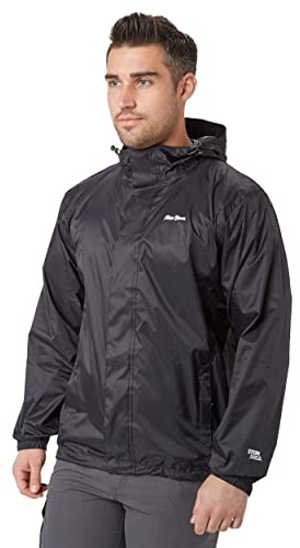 Peter Storm Men’s Packable Jacket with Cordlock System to Hood & Hem, Waterproof, Breathable & Lightweight Raincoat, Ideal for Festivals, Walking & Hiking, Includes Stuff Sack, 3000mm HH