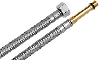 SFX® Panzerschlauch 20cm Flexschlauch 3/8 Zoll ÜM x M10 x 1AG lang Anschlussschlauch Armatur Wasserhahn Wasseranschluss Wasserleitung Verlängerung