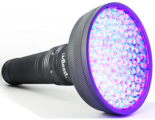 uvBeast New Version 2 - UV Torch Black Light Flashlight with HIGH Definition 100 LED Flood 385-395nm UV Best for Commercial/Domestic Use Even in Ambient Light - Registered Design Designed in England