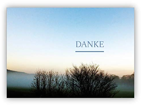 Kartenkaufrausch 16 Wunderschöne Foto Trauer Dankeskarte mit Traum Landschaft: Danke • Danksagungs Trauerkarte mit Umschlag nach Tod, Bestattung als Dank