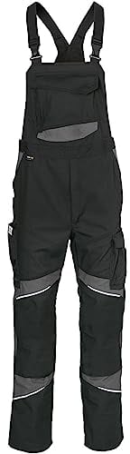 KÜBLER Workwear KÜBLER ACTIVIQ Cotton+ Arbeitslatzhose schwarz, Größe 56, Herren-Arbeitslatzhose aus verstärkter Baumwolle, robuste Arbeitslatzhose