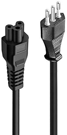 New Net - Alimentazione PC, IT Spina Cavo Caricabatterie con Tripolar Power 1.20m Nero Universale per dell ASUS HP Toshiba Lenovo Acer Samsung Medion Fujitsu Sony Caricatori