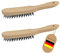 Novatool 2X Drahtbürsten I 2-reihig I 27 cm lang I mit Holzgriff I Bremssattelbürsten Grill Drahtbürsten Kratzbürsten Metallbürsten Handdrahtbürsten Set Kehlnahtbürsten Wire Brush