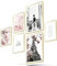 BLCKART Infinity Premium Rose Love Poster Set Bilder Stilvolle Doppelseitige Rosa Bild Wohnzimmer Deko Blumen Paris | 2x A3 | 4x A4 (Rose Love | 6er, Ohne Rahmen)