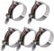 Glarks 5Pcs 51-59mm Acciaio Inox T-Bolt Fascette Tubo Flessibile Turbo Aspirazione Morbido Intercooler Morsetti