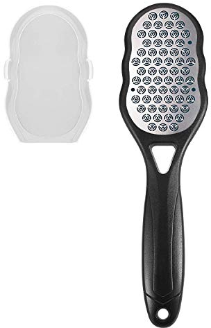 Foot Rasp Hard Skin Remover, Dead Skin Remover for Feet with Dander Container, Premium Stainless Steel Feet Care Callus Shaver for Dry Wet Foot Heel Callus, Dead, Cracked Skin