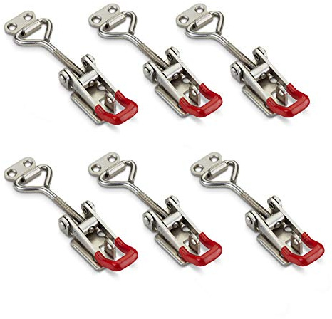 6er Set SOTECH Spannverschluss M6 Haltekraft 220kg | abschließbar Edelstahl SS304 verstellbarer Hebelverschluss