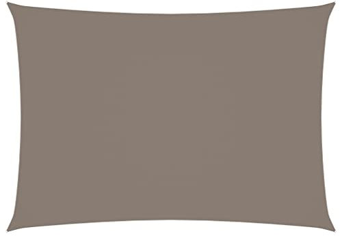 vidaXL Sonnensegel Wasserdicht Sonnenschutz Windschutz Sonnendach UV Schutz Garten Terrasse Balkon Oxford-Gewebe Rechteckig 3x4m Taupe