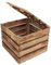 Geflammte Holzkisten Originale Vintage Obstkisten Apfelkisten Dekokiste Deko Vintage 40x40x30 TRUHE