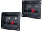 AERZETIX - C53553 - Lot de 2 Borniers/prises 2 bananes x 2 jacks 6.3mm terminal encastrable réctangulaire connexion haut-parleur enceintes - 2 voies - à visser