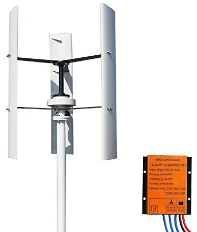12V 24V 48V Generatore Eolico a levitazione Magnetica a 3 Pale, generatore Eolico Verticale 800W Turbina eolica con Controller per Terra e Mare