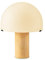 Home Sweet Home Landhaus Tischlampe Mushroom | 23/23/28cm | Weiß | Nachttischlampe | Glas und Holz | für E27 LED-Lichtquelle | mit Kabelschalter | geeignet für Wohnzimmer und Heimbüro