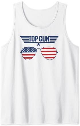 Top Gun Top-Brille mit amerikanischer Flagge Tank Top