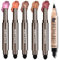 6PCS Lidschatten Stift Set Matte Eyeshadow Pencil Crayon Waterproof Eyeshadow Stick with Four Tiny Fork Tip Eyebrow Pen Eyeliner Makeup Cosmetic Tool (Set A)