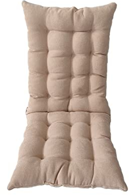 Morbuy Deckchair Auflagen für Gartenliegen, Sonnenliege Kissen Tragbare Garten Innenhof Gepolstertes Bett Relax-Liegestuhl Sitzauflage für Deckchair, Innen, Außen (40x95x8cm,Beige)