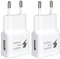 Samsung15W Chargeur Rapide Prise USB [2-Pack] pour Samsung Galaxy S22, S21, S20, S10, S10e, S9, S8, S7, S6, Edge/Plus/Active/A13/A14/A53 5G/Note 5/8/9/10/20 et autres appareils de charge rapide(Blanc)