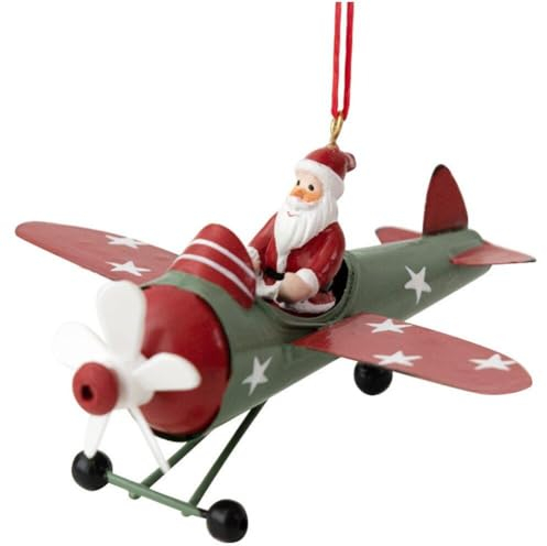 Fopytu Weihnachtsbaum Anhänger Lustiger Weihnachtsmann Im Flugzeug Weihnachtsschmuck Weihnachtsbaum Hängende Dekoration Für Home Christmas Festival Party