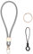 Vicloon Cordon tour de cou, Cordon de Poignet, Lanyard Strap Neck, Porte-clés Lanière, Nylon Lanières Porte Badge avec Anneau en Métal pour d'Identification, Clés, Téléphone Portable （Gris）