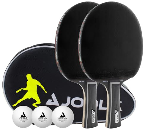 JOOLA Tischtennis Set inklusive Tischtennisschläger, Tischtennisbälle, Tischtennishülle, Tischtennisnetz, ITTF zugelassen