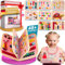 Mallie® Busy Board Deutsch inkl. Gratis Reisetasche & Montessori Buch und Perfekt für Reisen im Auto, Zug oder Flugzeug I100% BPA-Frei als Quiet Book & Busy Book I Activity Board Busy Book