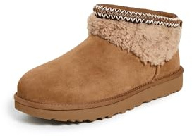 UGG Women's Classic Ultra Mini Maxi Curly Boot, Chestnut, 10