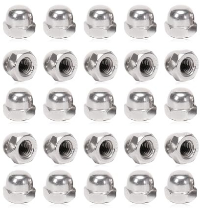 25 Pack 3/8-16 Acorn Nuts, 304 Stainless Steel, QXSKSLH