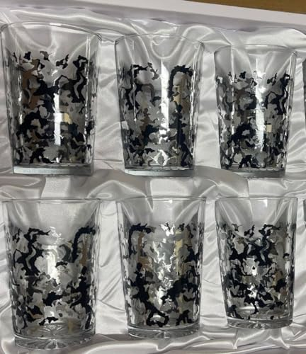 MIELIMON Set di 6 bicchieri da tè marocchino in vetro da 150 ml. bevande calde e fredde