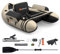 COSTWAY Kayak Hinchable, Barco de Pesca Inflable con 1 Bomba, 1 Soporte de Caña de Pescar, 1 Pala de Aluminio y 2 Aletas PP, Barca Hinchable con Correas y Respaldo Ajustables, Carga 150kg (Beige)
