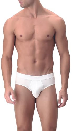 PEROFIL 3 Pezzi Slip Alto 100% Filo Scozia Aperto, Bianco 6
