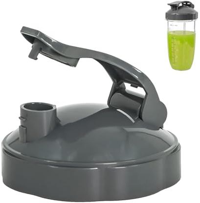 Hukneqn Flip Top To-Go Lid, Compatible with Lid 600W & 900W Models, Blender Cup Lid for 32/24/18OZ, Sturdy Blender Accessories Leak Proof, Easy Travel Lid Replacement for Enhanced Portability