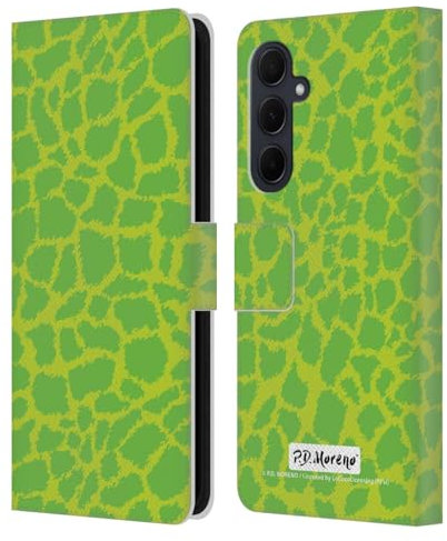 Head Case Designs sous Licence Officielle P.D. Moreno Lime Vert Modèles Étui Portefeuille en Cuir Compatible avec Samsung Galaxy A35 5G