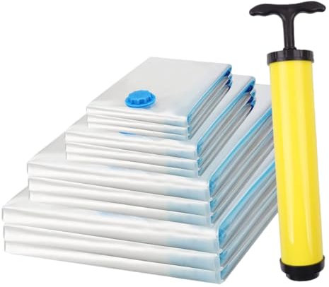 KITANDOVE 12st Verschlossene Aufbewahrungstasche Staubsaugerbeutel Saugbeutel Reisetasche Aufbewahrungstasche Vakuumbehälter Platzsparender Organizer Aufbewahrungstaschen Transparent