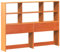 Tête de lit vidaXL en bois massif de pin, 160 cm, marron cire, avec rangement et sur pied
