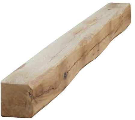 oakleys oak Solid Oak Beams for Fireplaces- Oak Floating Shelf for Home Decor- Rustic Shelves to Decorative Logs for Fireplace- Heavily Worked- Beam Size(90x10x10) Cm