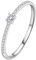 Whoiy Ehering Weissgold 375 Elegant, 9 Karat Echtgold Trauringe Hochzeitsring Moissanit Ringe für Frauen Größe 60 (19.1)