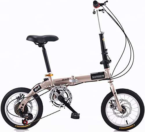 14/16 Zoll Faltrad Vorder- und Hinterrad Carbon Stahlrahmen Variable Geschwindigkeit Erwachsene Fahrrad Super Lightweight Student Folding Bike