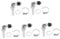HOMSFOU 5pcs Washing Machine Floor Drain Connector 90 Degree Elbow Clamp Universal Drain Pipe Fitting for Kitchen Bathroom