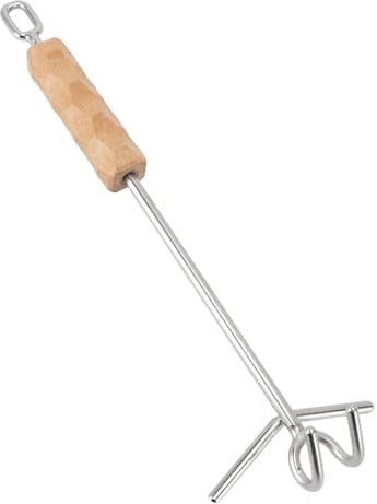 Natudeco Campfire Dutch Oven Lid Lifter Double Hook Dutch Oven Lid Lifter Extended Handle Dutch Oven Lid Lifter Tool for Camping Hiking BBQ Adventures