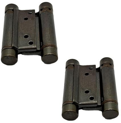2 Pezzi Cerniera a molla bommer Doppia azione per porta 75mm Colore Nichel Acciaio Nichelato Oro Dorata Bronzo Bronzata (Bronzo)