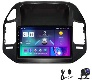 LMPlus Android 13 Autoradio Bluetooth Car-Play Mit 9 Zoll Touchscreen Kompatibel Mit Mitsubishi Pajero V73 Multimedia Navigation Radio Unterstützt DSP/USB/4G/RDS FM Audio Player,M800S 8core 8G+256G