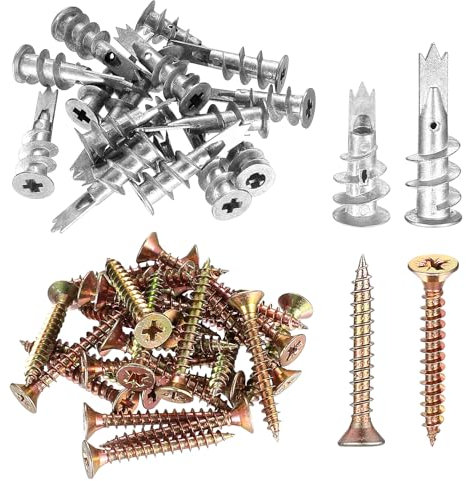 Set di 80 tasselli per cartongesso con viti, tasselli per cartongesso, tasselli autoforanti, tasselli per cartongesso, tasselli per cartongesso, tasselli per cartongesso, set di viti