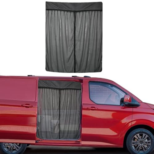 Junhui Seitentür Magnetischer Insektenschutz für Ford Transit Custom/Campervans, Schiebetür Fliegengitter, Seitentür Magneten Moskitonetze, Fliegengitter Auto Insektennetz für Camping, 135 * 110cm