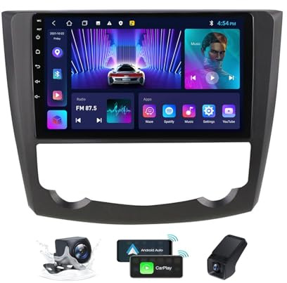 ZZPHKK Android 14 Car Radio Wireless Carplay Android Auto per Renault Kadjar 2015-2017 Bluetooth Stereo 2 DIN con 2K Touchscreen da 9.5 Pollici RDS FM Dab+ Autoradio Comandi al Volante(M160CP)